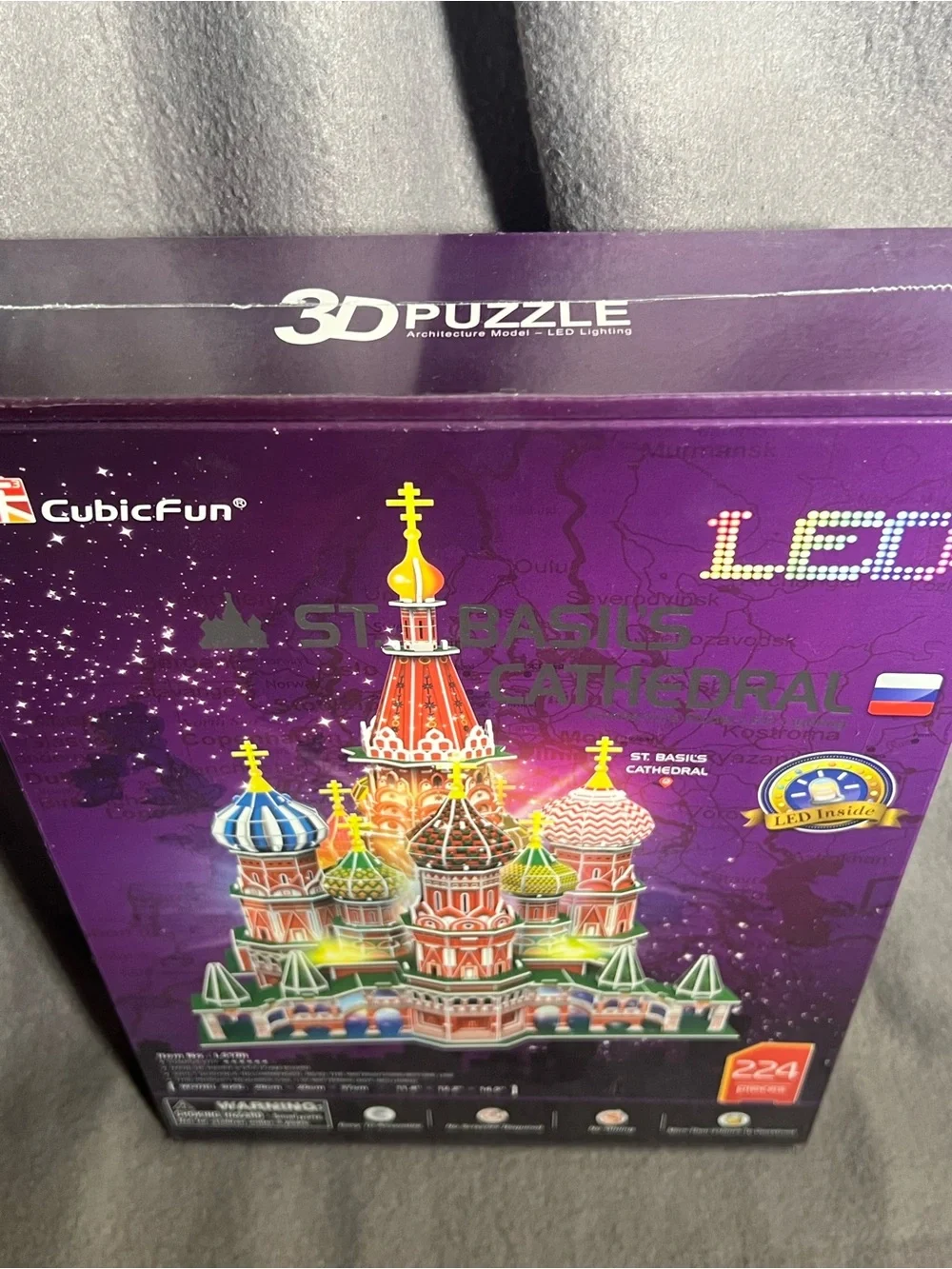 St. Basil's Cathedral 3D LED Building Set – Purple